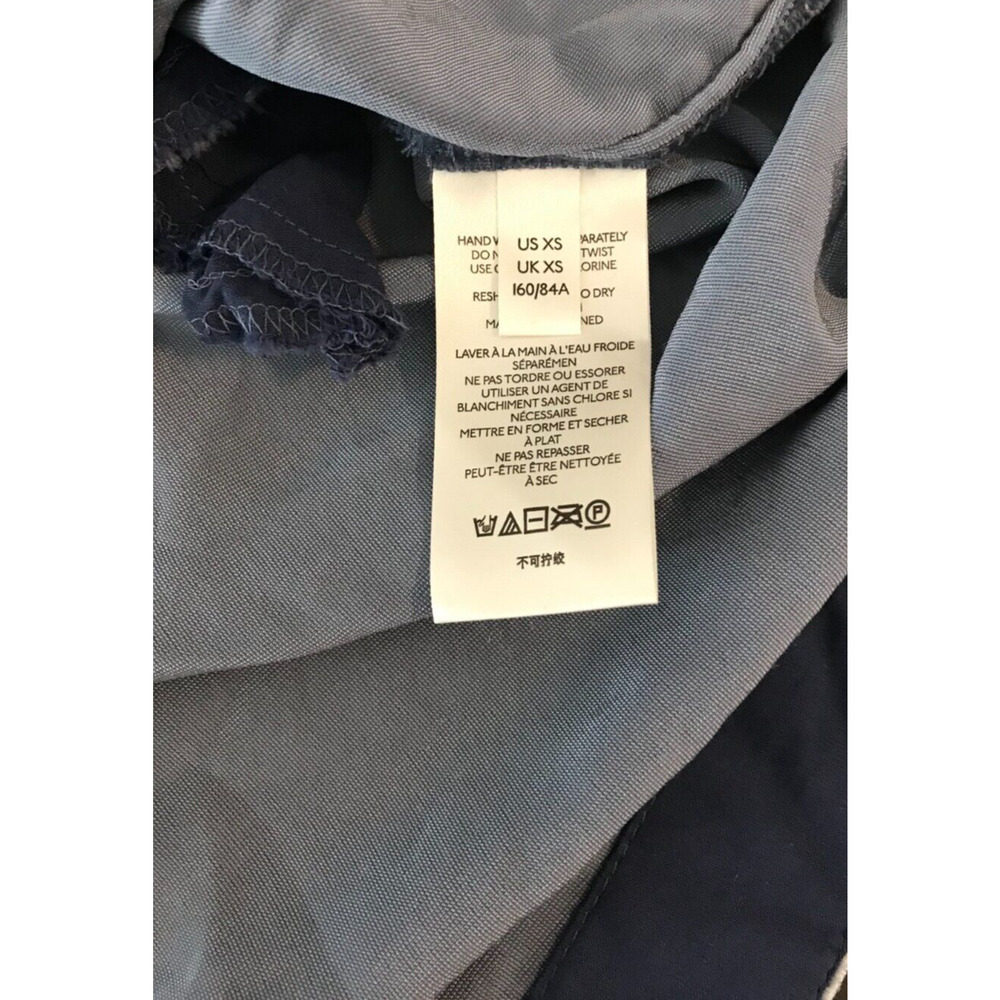 Anthropologie Melody Velvet Tunic Dress XS Slate Blue V-Neck Long Sleeve Pockets - Picture 11 of 12